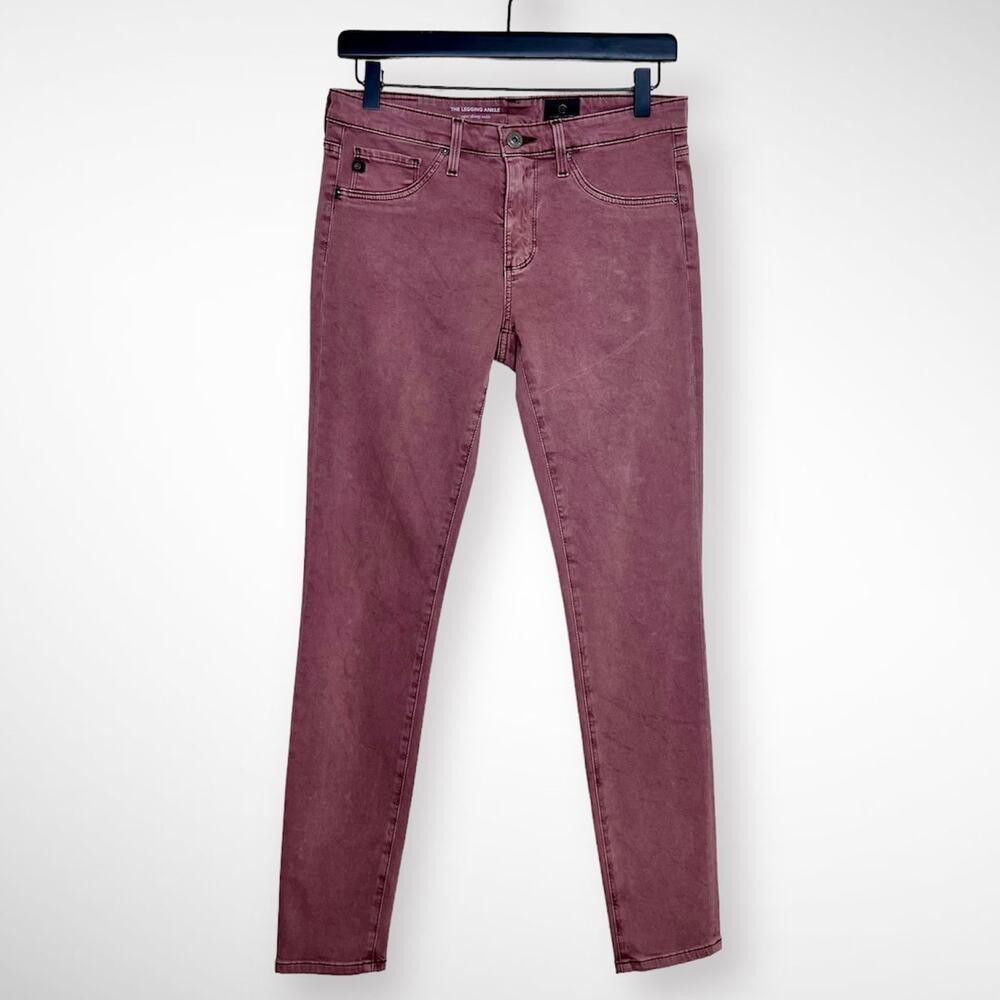 AG Adriano Goldschmied The Legging Ankle Skinny Jeans size 26R Sulfur Blackberry